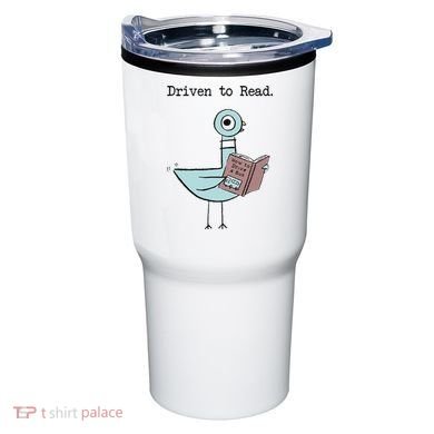 Funny Driven To Read Pigeon Library Reading Books Reader Funny Tumbler