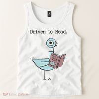 Funny Driven To Read Pigeon Library Reading Books Reader Funny Tank Top thumb 2