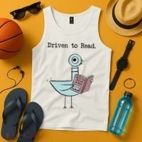 Funny Driven To Read Pigeon Library Reading Books Reader Funny Tank Top thumb 4