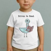 Funny Driven To Read Pigeon Library Reading Books Reader Funny Toddler T-Shirt thumb 2