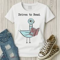 Funny Driven To Read Pigeon Library Reading Books Reader Funny Women's T-Shirt thumb 3