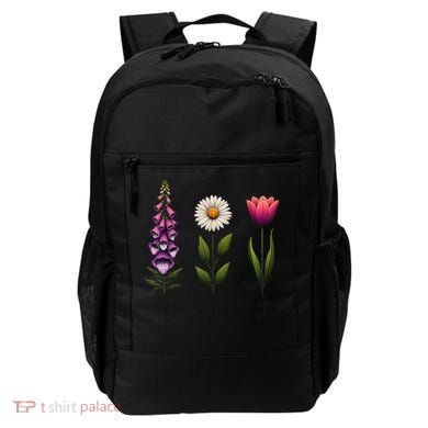 Foxglove Daisy Tulip Floral Backpack