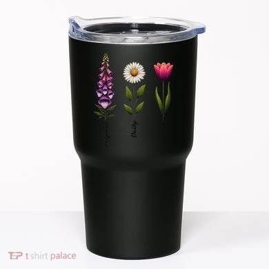 Foxglove Daisy Tulip Floral Tumbler