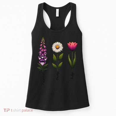 Foxglove Daisy Tulip Floral Women's Tank Top