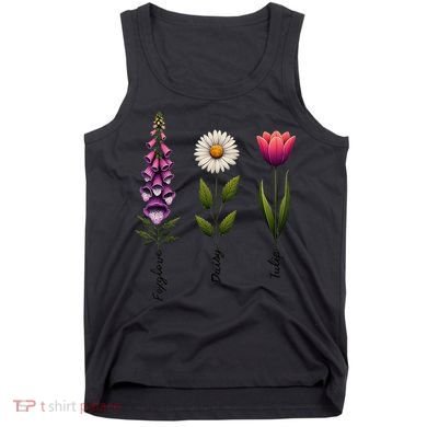 Foxglove Daisy Tulip Floral Tank Top