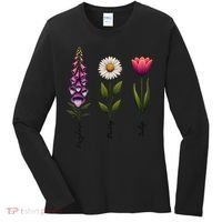 Foxglove Daisy Tulip Floral Women's Long Sleeve Shirt thumb 0