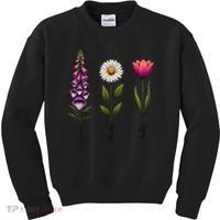 Foxglove Daisy Tulip Floral Kids Sweatshirt thumb 0