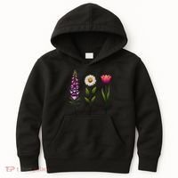 Foxglove Daisy Tulip Floral Kids Hoodie thumb 0