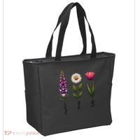 Foxglove Daisy Tulip Floral Tote Bag thumb 2