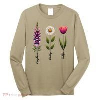 Foxglove Daisy Tulip Floral Long Sleeve Shirt thumb 0