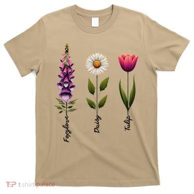 Foxglove Daisy Tulip Floral T-Shirt