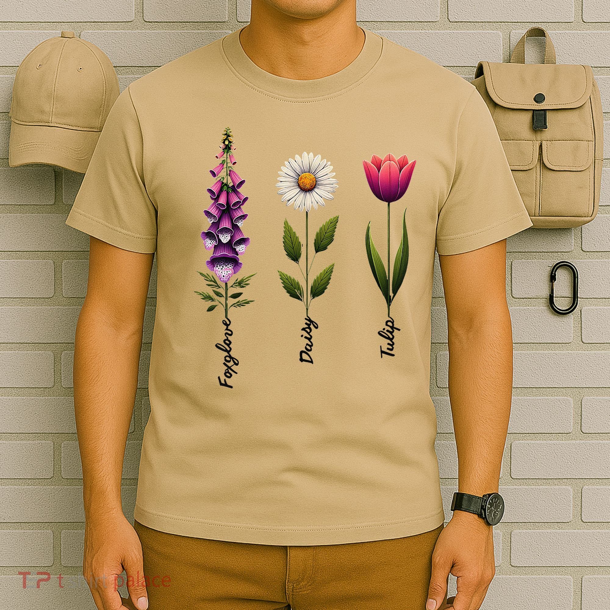 Foxglove Daisy Tulip Floral T-Shirt