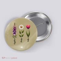 Foxglove Daisy Tulip Floral Button thumb 0