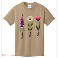 Foxglove Daisy Tulip Floral Kids T-Shirt thumb 0