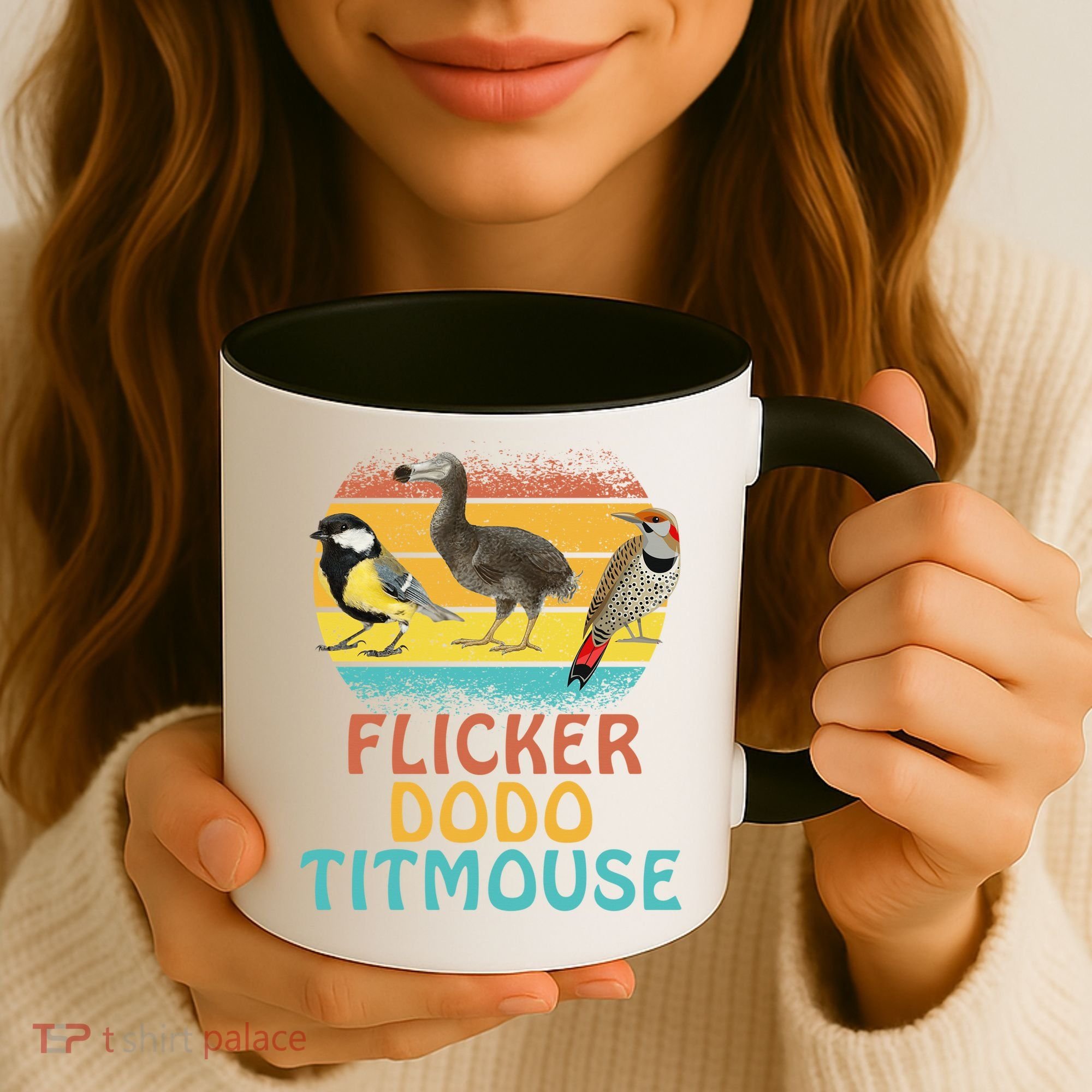 Flicker Dodo Titmouse Bird Watch Nature Lover Coffee Mug