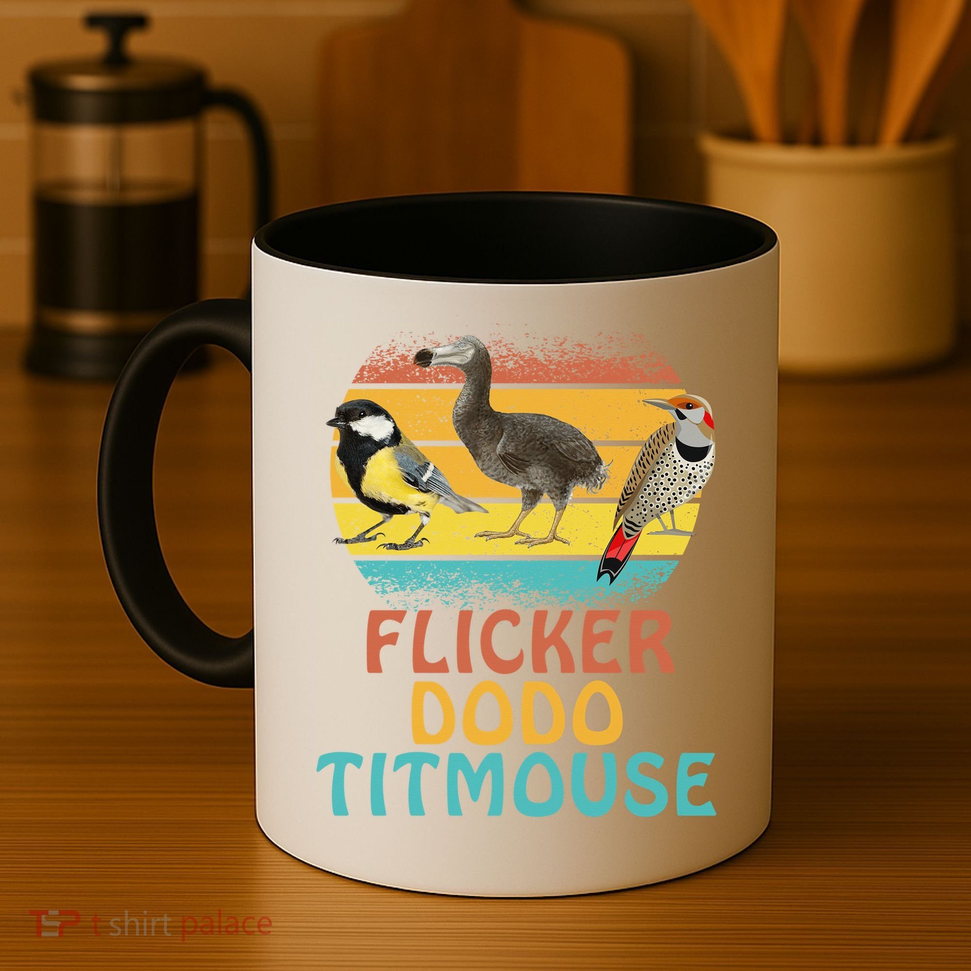 Flicker Dodo Titmouse Bird Watch Nature Lover Coffee Mug