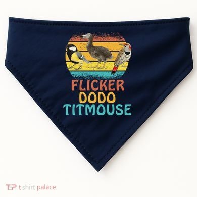 Flicker Dodo Titmouse Bird Watch Nature Lover USA-Made Doggie Bandana