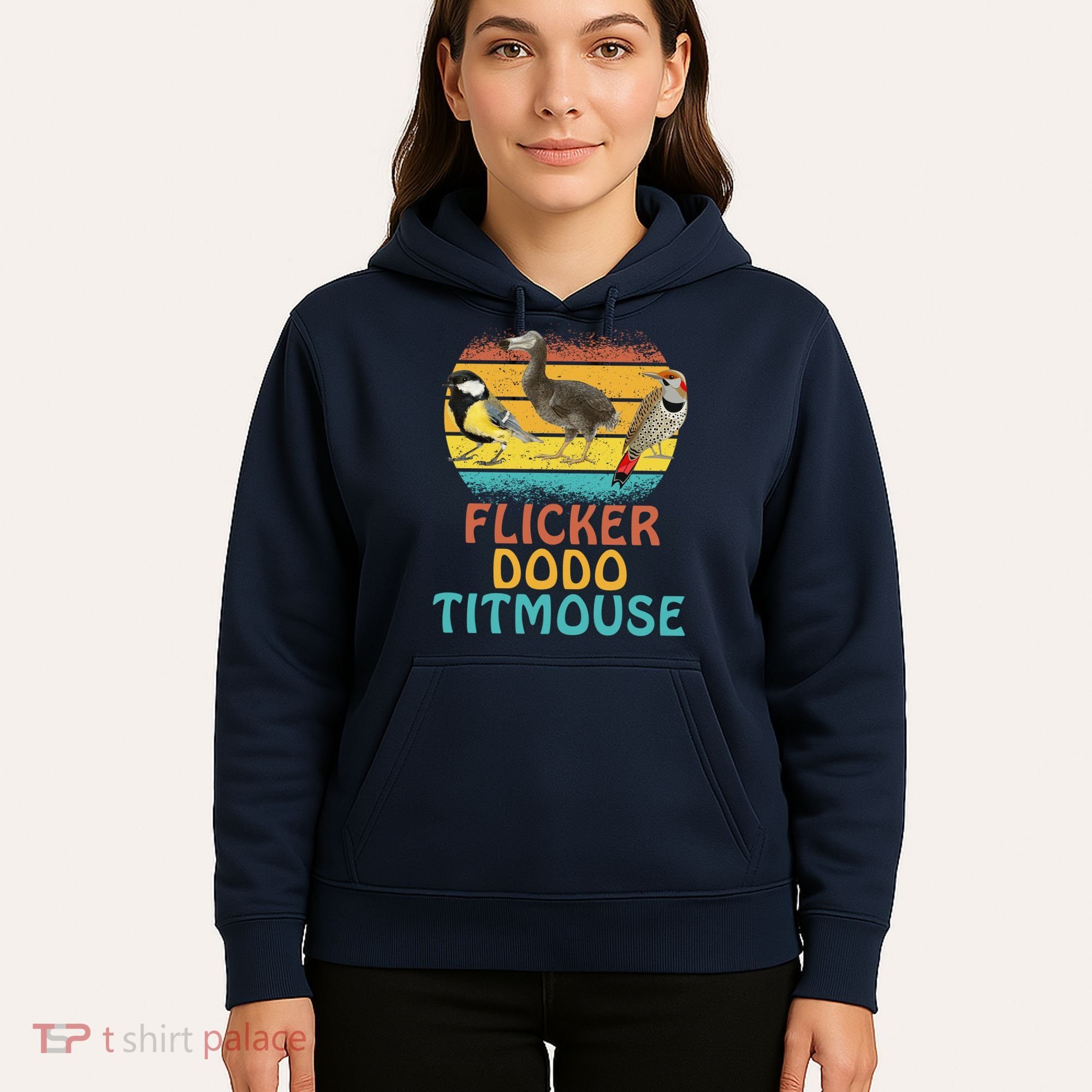 Flicker Dodo Titmouse Bird Watch Nature Lover Hoodie