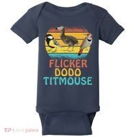 Flicker Dodo Titmouse Bird Watch Nature Lover Baby Bodysuit thumb 0
