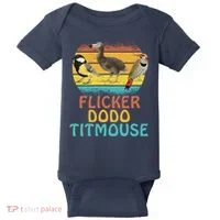 Flicker Dodo Titmouse Bird Watch Nature Lover Baby Bodysuit thumb 0