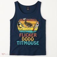 Flicker Dodo Titmouse Bird Watch Nature Lover Tank Top thumb 2