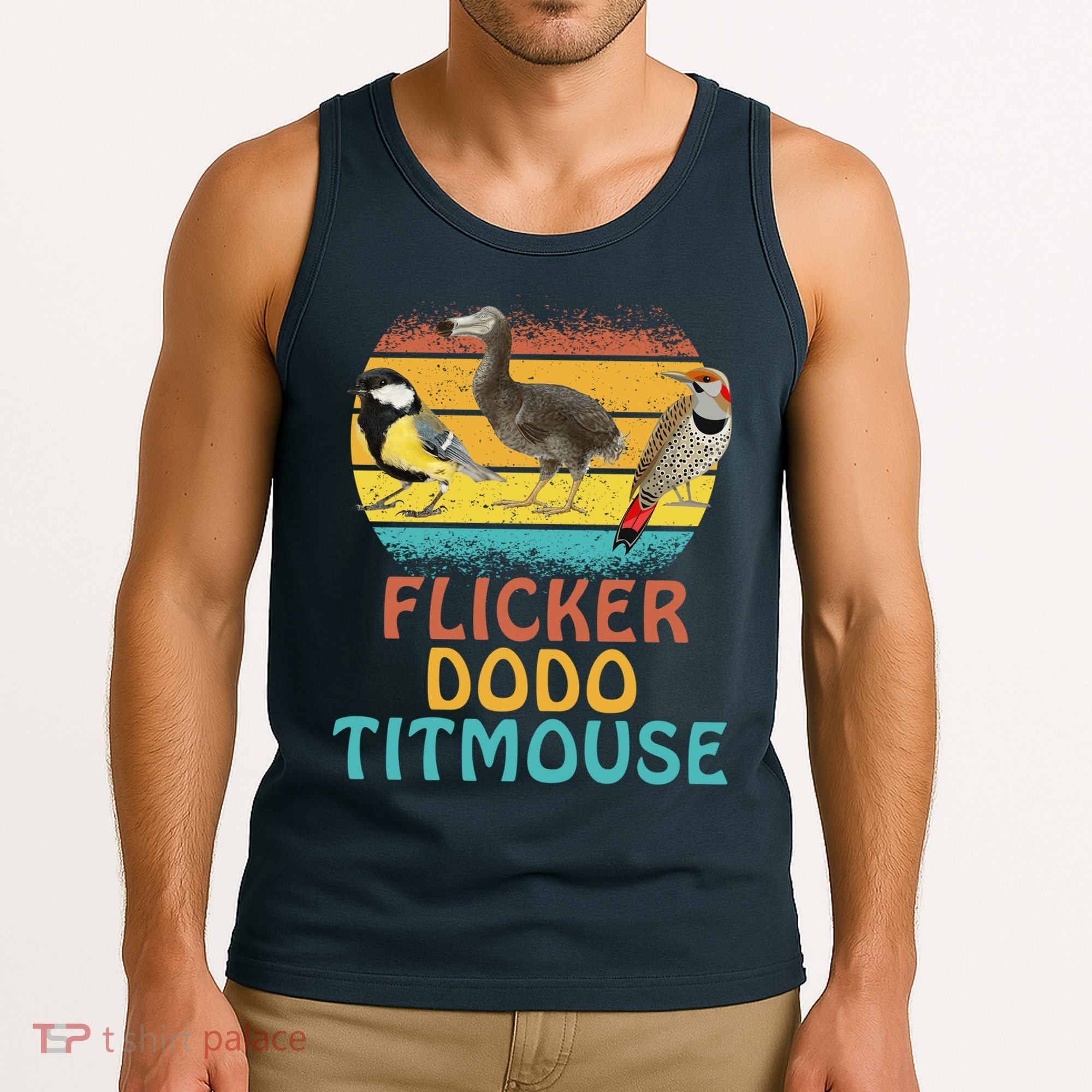 Flicker Dodo Titmouse Bird Watch Nature Lover Tank Top