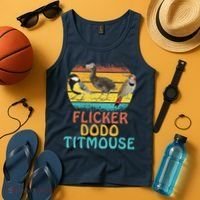 Flicker Dodo Titmouse Bird Watch Nature Lover Tank Top thumb 4