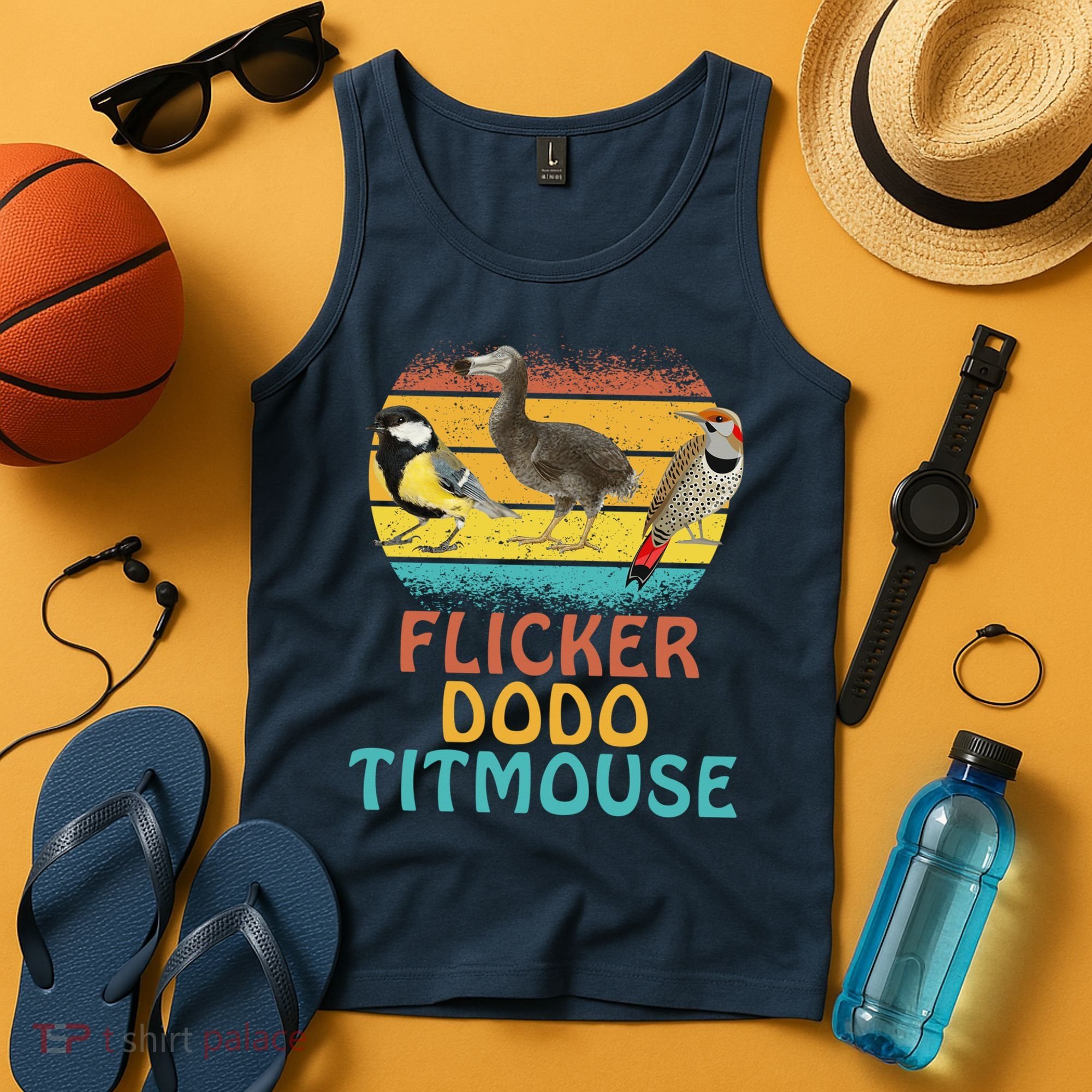 Flicker Dodo Titmouse Bird Watch Nature Lover Tank Top