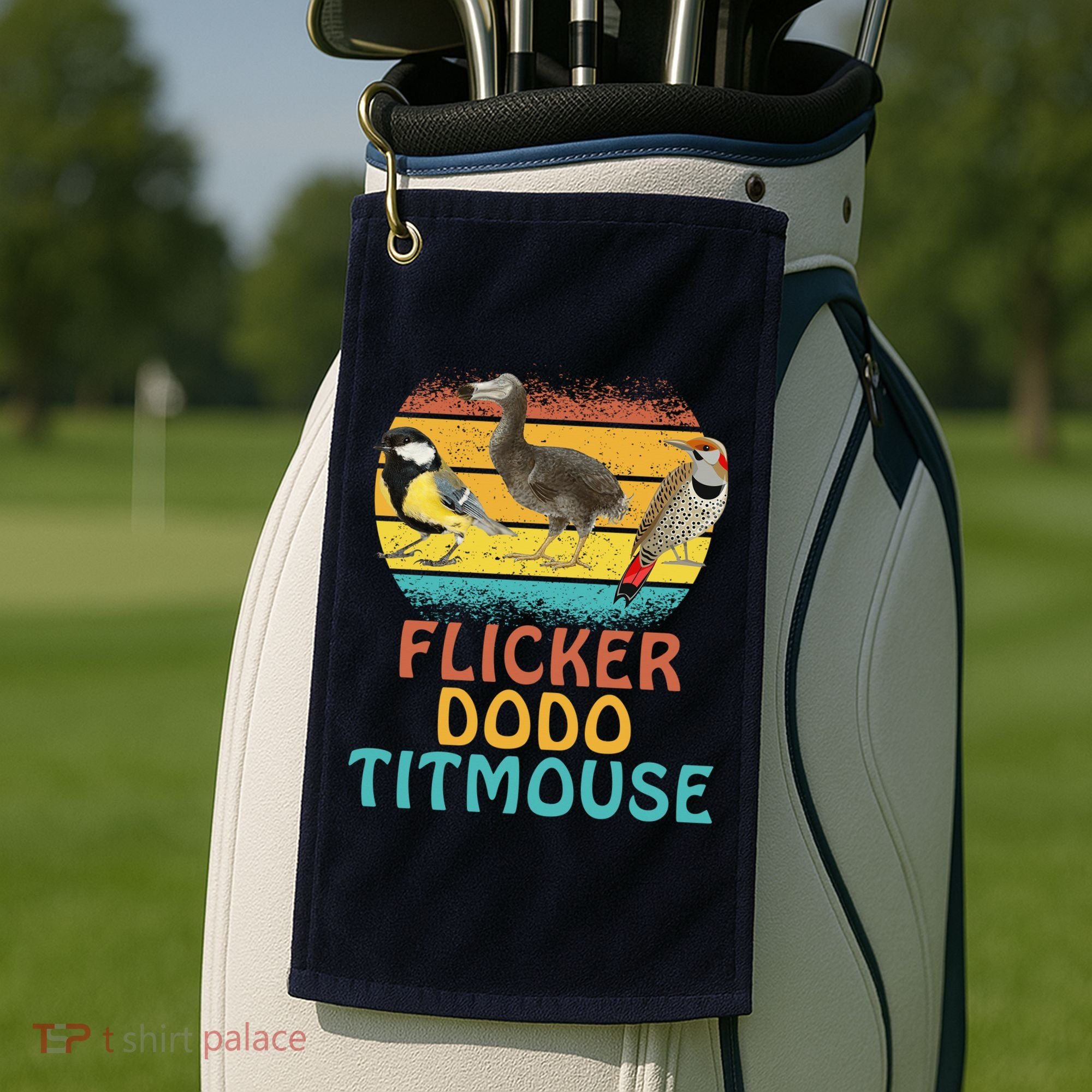 Flicker Dodo Titmouse Bird Watch Nature Lover Golf Towel