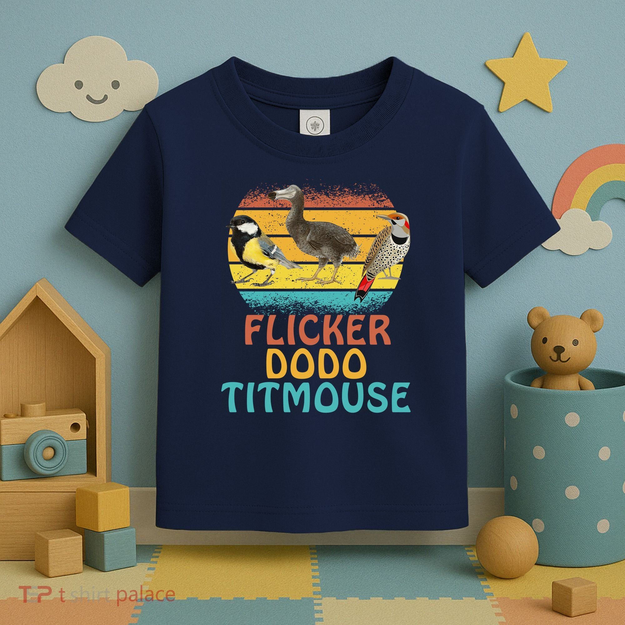 Flicker Dodo Titmouse Bird Watch Nature Lover Toddler T-Shirt