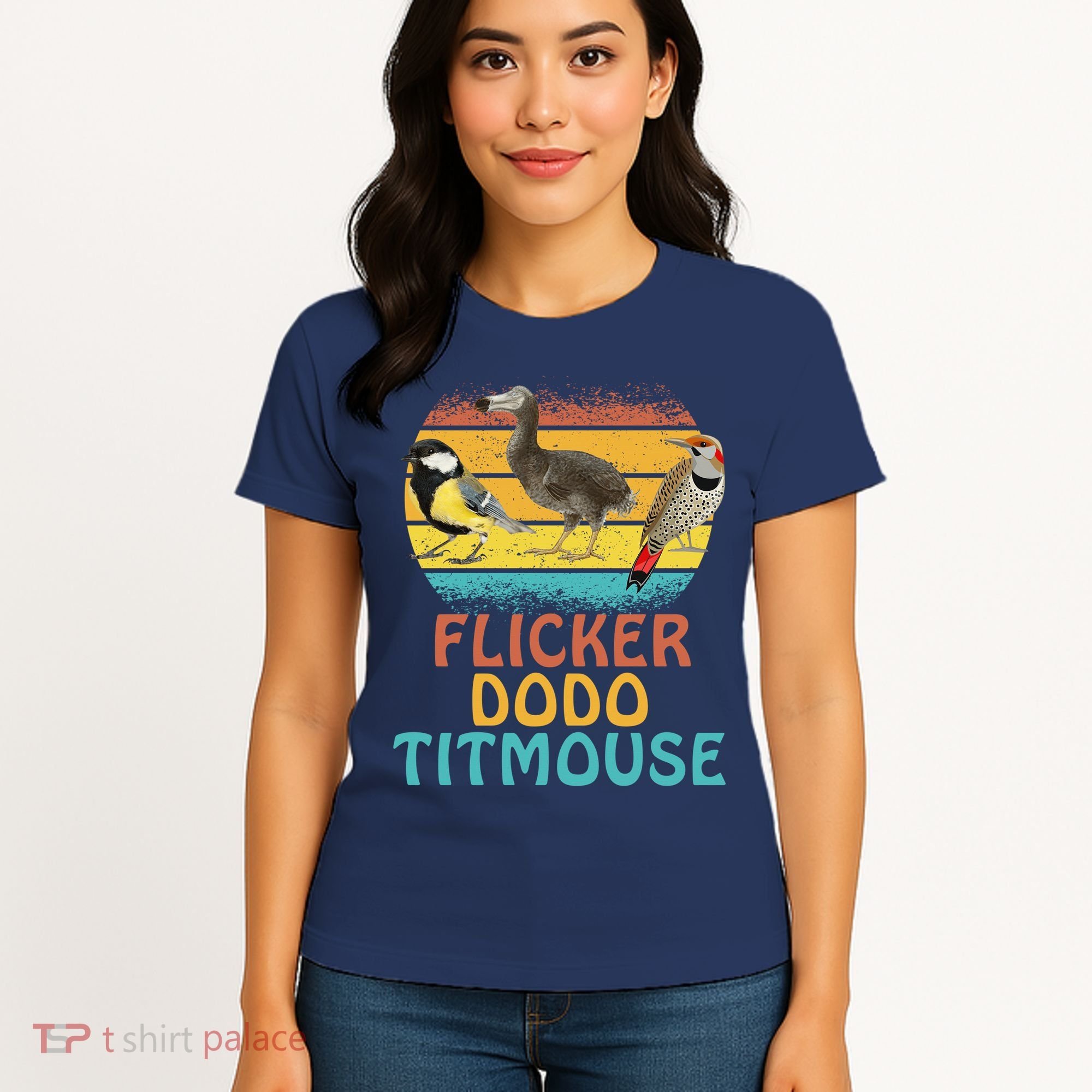 Flicker Dodo Titmouse Bird Watch Nature Lover Women's T-Shirt