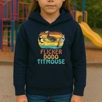 Flicker Dodo Titmouse Bird Watch Nature Lover Kids Hoodie thumb 3
