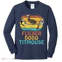 Flicker Dodo Titmouse Bird Watch Nature Lover Kids Long Sleeve Shirt thumb 0