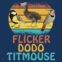 Flicker Dodo Titmouse Bird Watch Nature Lover Kids Long Sleeve Shirt thumb 2