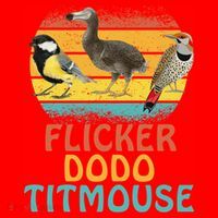 Flicker Dodo Titmouse Bird Watch Nature Lover Santa Hat thumb 1