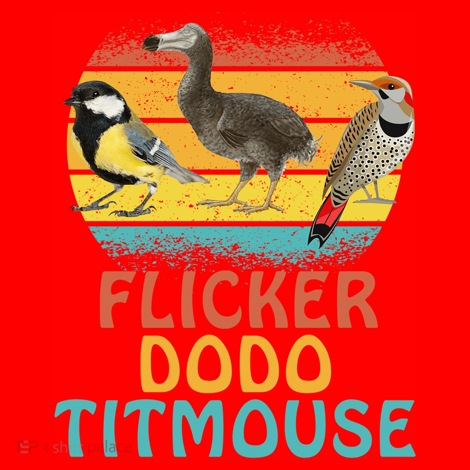 Flicker Dodo Titmouse Bird Watch Nature Lover Santa Hat
