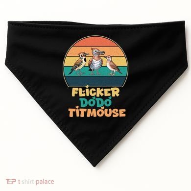 Flicker Dodo Titmouse Bird Watch Nature Lover USA-Made Doggie Bandana