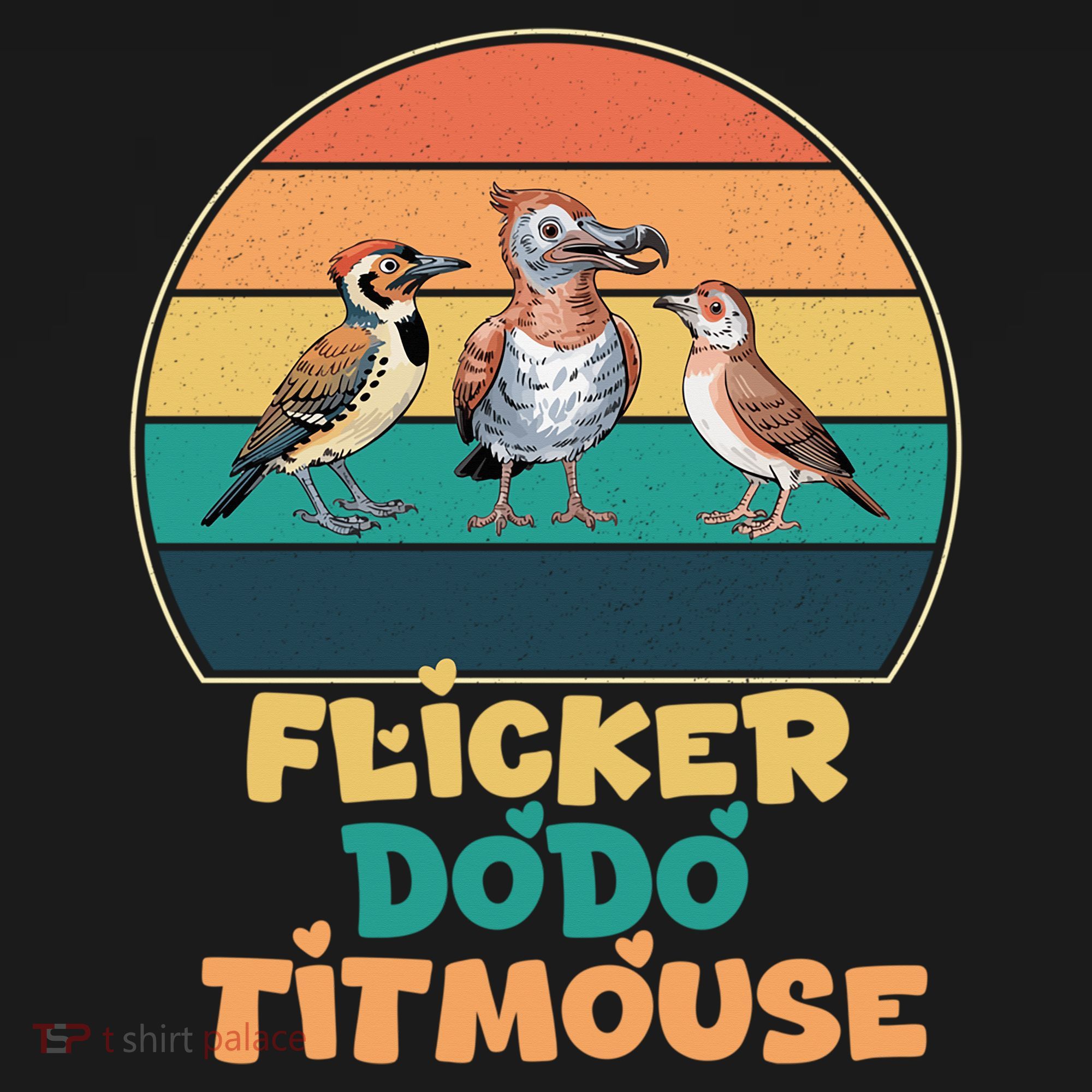 Flicker Dodo Titmouse Bird Watch Nature Lover Hoodie