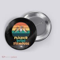 Flicker Dodo Titmouse Bird Watch Nature Lover Button thumb 0