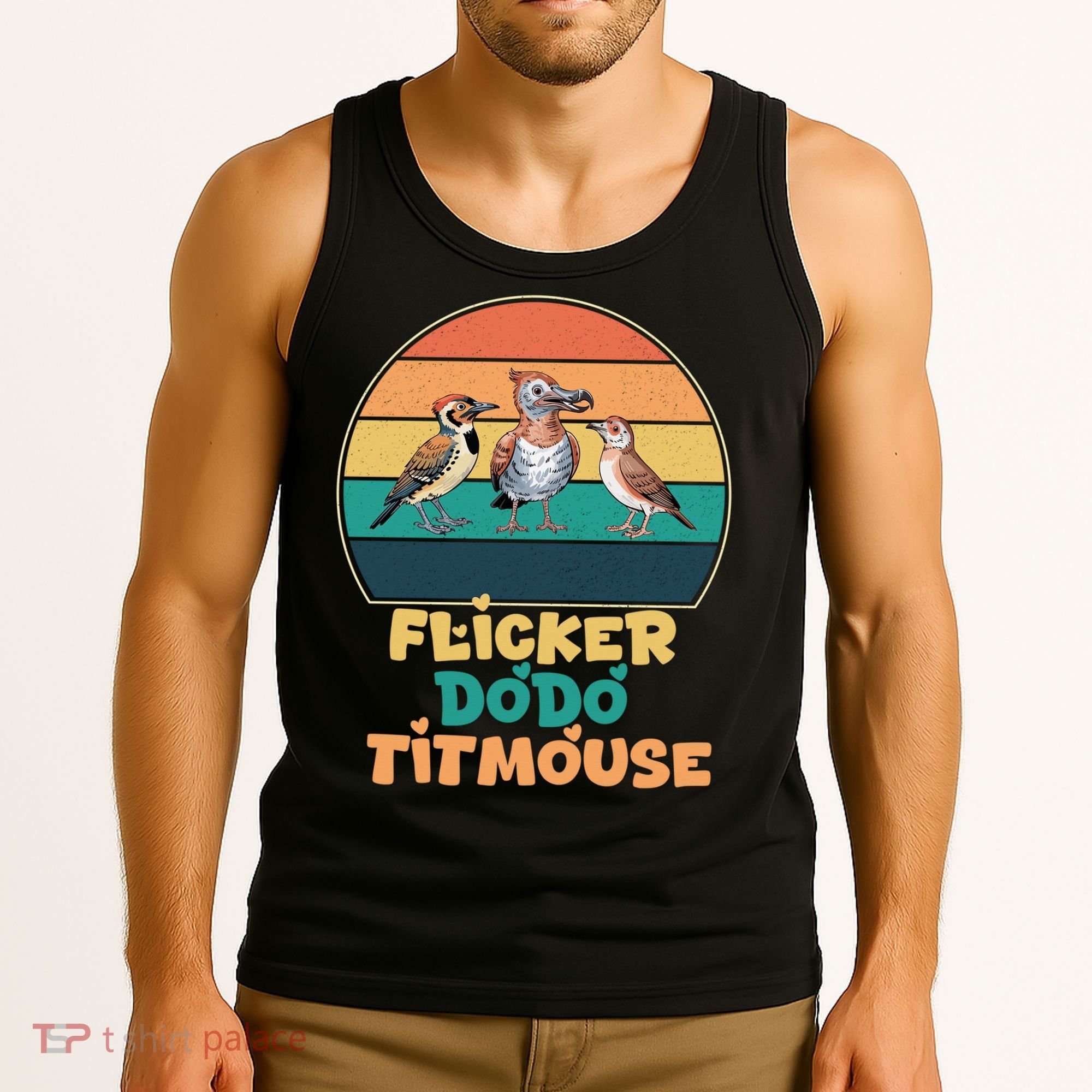 Flicker Dodo Titmouse Bird Watch Nature Lover Tank Top
