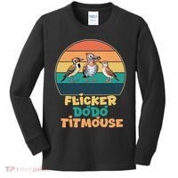 Flicker Dodo Titmouse Bird Watch Nature Lover Kids Long Sleeve Shirt thumb 0