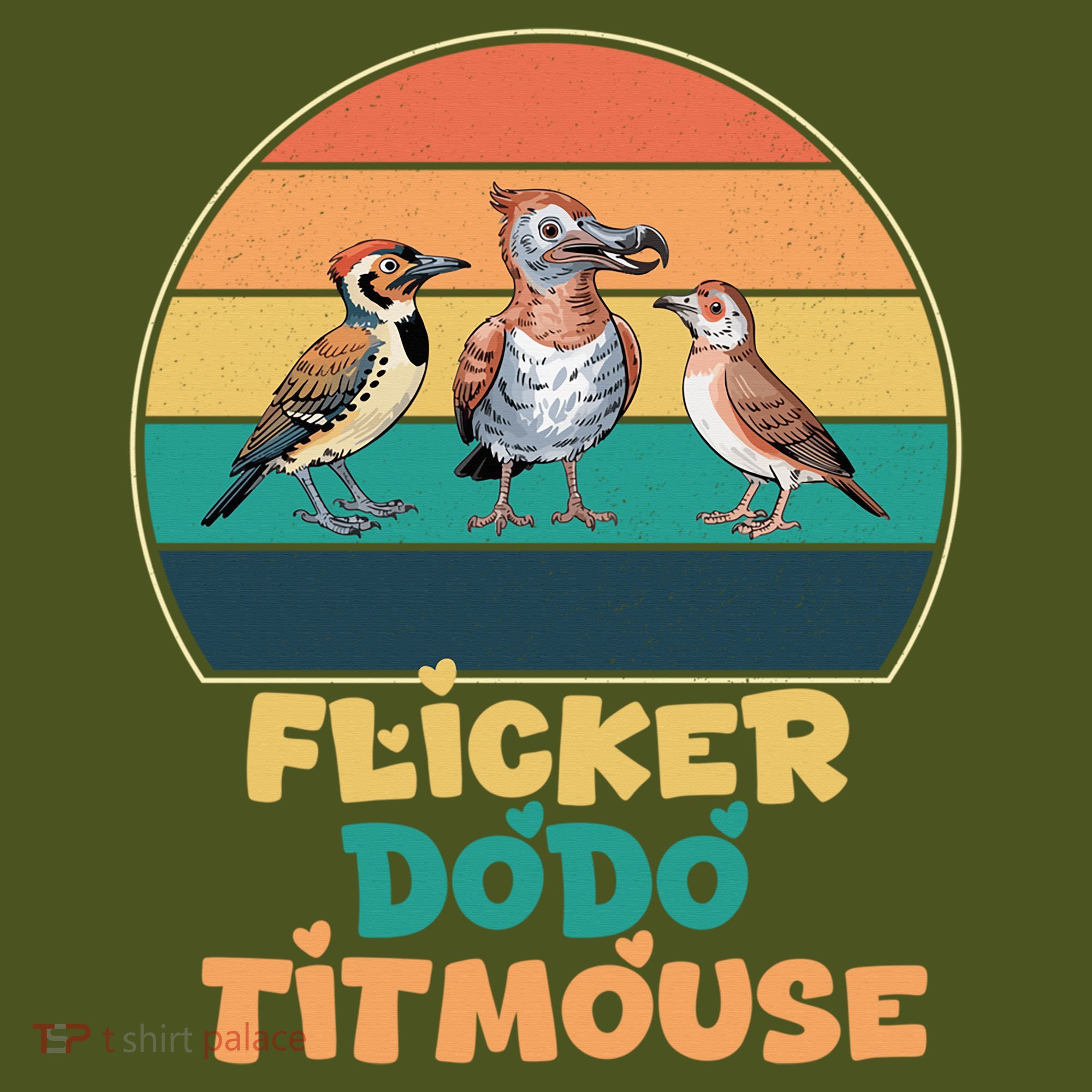 Flicker Dodo Titmouse Bird Watch Nature Lover Long Sleeve Shirt