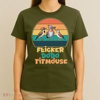 Flicker Dodo Titmouse Bird Watch Nature Lover T-Shirt thumb 4
