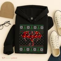 Funny Dragon Ugly Sweater Christmas Lights Dragon Lover TShirt Hoodie thumb 4