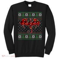 Funny Dragon Ugly Sweater Christmas Lights Dragon Lover TShirt Sweatshirt thumb 0