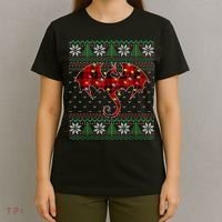 Funny Dragon Ugly Sweater Christmas Lights Dragon Lover TShirt T-Shirt thumb 4