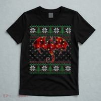 Funny Dragon Ugly Sweater Christmas Lights Dragon Lover TShirt T-Shirt thumb 5