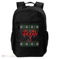 Funny Dragon Ugly Sweater Christmas Lights Dragon Lover TShirt Backpack thumb 0