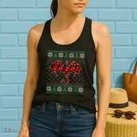 Funny Dragon Ugly Sweater Christmas Lights Dragon Lover TShirt Women's Tank Top thumb 2