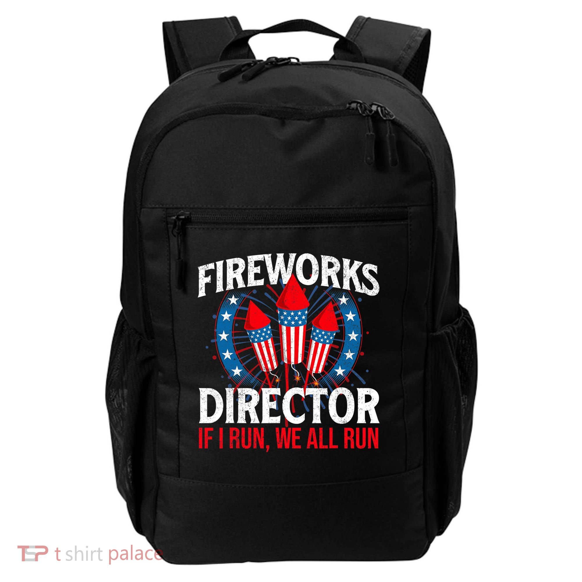 Fireworks Director USA American Flag 4th Of July Fourth Backpack